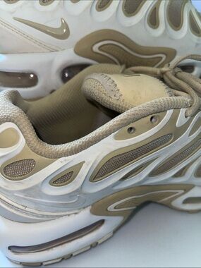 Nike Beige and Cream Air Flow Low-Top Sneakers